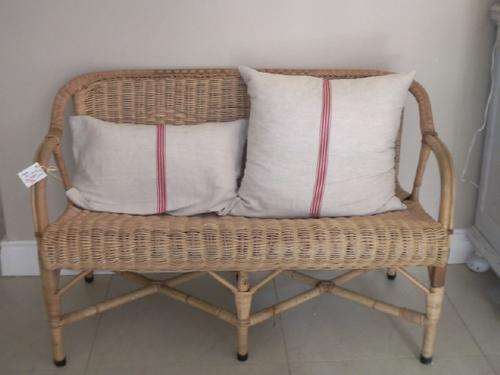Vintage Cane Couch with 2 matching arm chairs