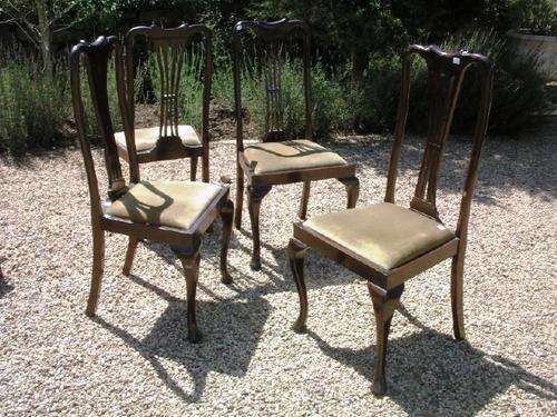Set of four Chippendale style matching Mahogany Chairs