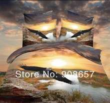 3D Duvet Cover Eagle Cotton/Polyester King