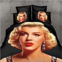 3D Duvet Set Horse  Marilyn Monroe /Polyester Double/Queen