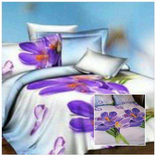 3D Duvet Bedding Purple Flower