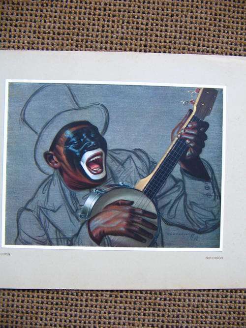 Tretchikoff print "Coon" portraying one of the performers in Cape Town's Coon Carnival