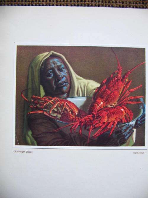 Tretchikoff print  "Crawfish Seller"