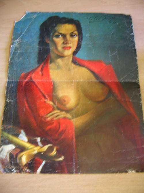 Tretchikoff signed print "Lenka" - in a very tattered and torn condition