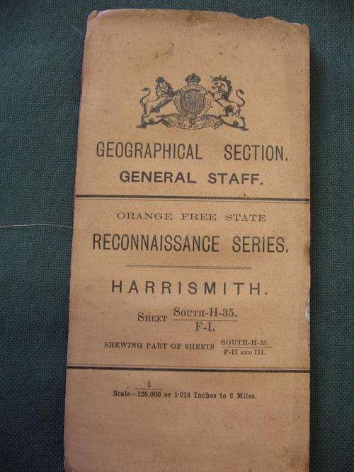 Military Map of Harrismith printed at the War Office in 1912