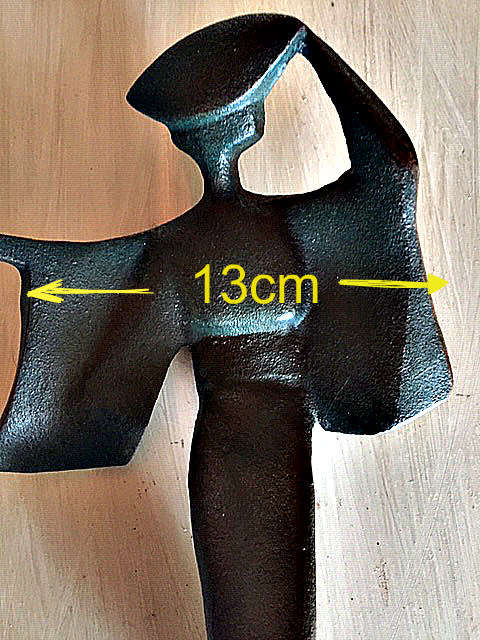 CAST IRON STATUE OF A JAPANESE GEISHA 24CM