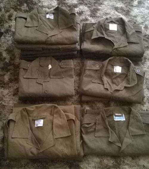 15 x SADF brown shirts. Various sizes, good condition.