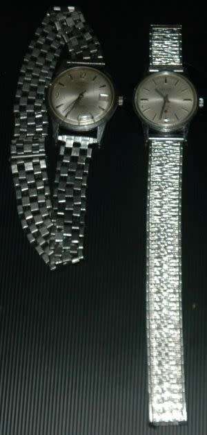 ONE LANCO (hand wind) AND ONE ROTARY (automatic) OLD WATCHES IN WORKING CONDITION