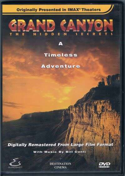 GRAND CANYON - THE HIDDEN SECRETS - A TIMELESS ADVENTURE DVD.