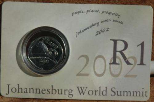 2002 JOHANNESBURG R1 circulation coin in origional cardboard holder