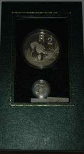 1997 SILWER PROOF SEAHORCE COMBO SET CERT NR 46 IN GREEN SEE THROUGH HOLDER