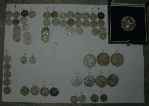 Variety union coins sold for silwer value (4.315 oz silwer) see below