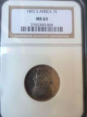 1892 Silver 1S NGC GRADED MS63
