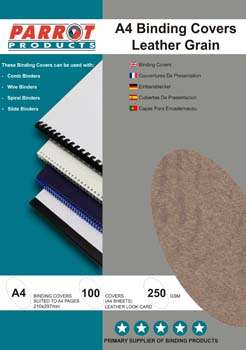 A4 BINDING COVERS - LEATHER GRAIN