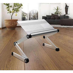 Laptop Desk, Multifunctional Portable Desk Panel Size (L*W) : 450*290MM Silver + Mouse pad holder!