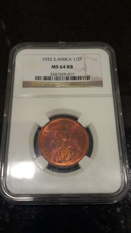 1932 half penny MS 64 rb