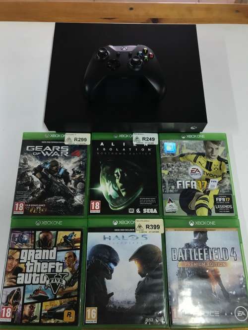 XBOX ONE X 1TB Console With 1 Controller and 6 Games!