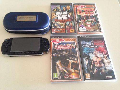 Sony PSP (Model 2004) With Games & Carry Case In Excellent Condition