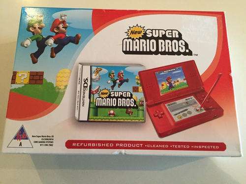 Nintendo DS Lite Boxed With Super Mario Bros Brand New! (RED)