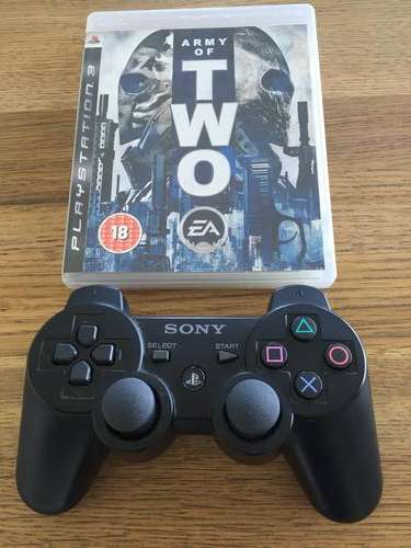 Original Sony Dualshock 3 Controller + Army Of Two Game Both Like New!