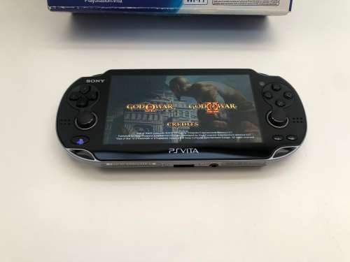 Sony Playstation VITA OLED Plus 8GB Memory & God Of War Collection Cartridge Boxed Great Condition!