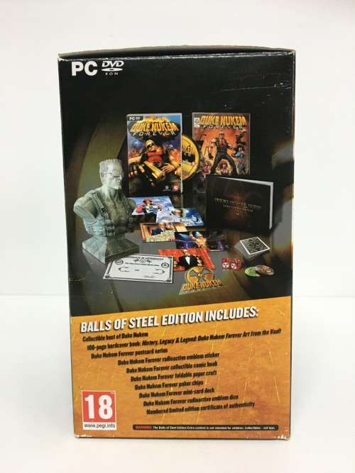 Duke Nukem Forever Balls Of Steel PC Collectors Edition As New!  Open Box - Slight Wear On Box