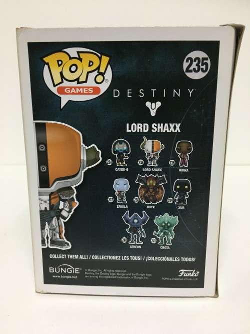 Funko Pop! Games Destiny Lord Shaxx Action Figure New! Slight Wear To Box ( See Photos )