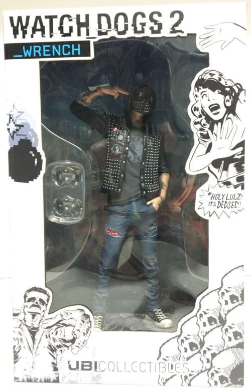 Watch Dogs 2 The Wrench Action Figure Model Ubi Collectibles New Still Sealed!