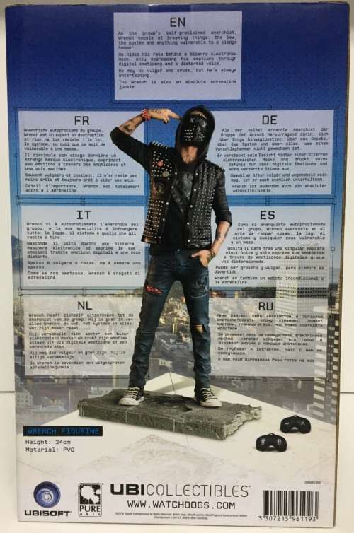 Watch Dogs 2 The Wrench Action Figure Model Ubi Collectibles New Still Sealed!