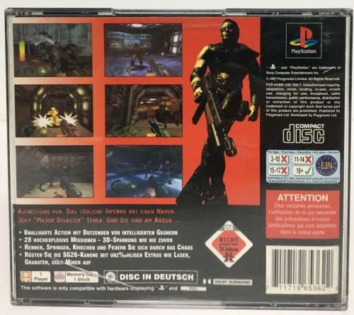 Lifeforce Tenka Playstation 1 German Version Great Condition! (Plays In English)