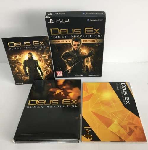 Deus Ex Human Revolution Augmented Edition - Collector`s PS3 Complete Good Condition! ( See Photos )