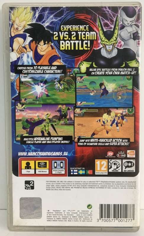 Dragon Ball Z Tenkaichi Tag Team PSP Good Condition!  ( See Photos )