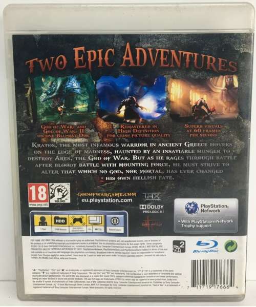 God Of War Collection Remastered In High Definition PS3  Great Condition!  ( See Photos )