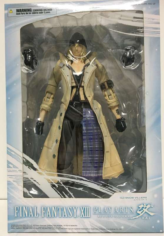 Final Fantasy XIII Play Arts Snow Villiers Action Figure New Still Sealed! ( See Photos )