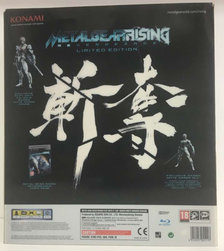 PS3 Metal Gear Rising Revengeance Limited Edition Play Arts Kai Raiden Figurine As New! (See Photos)