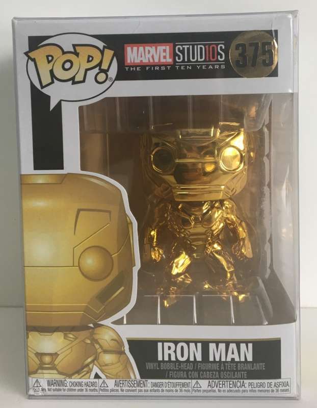 Funko Pop : Marvel Studios - Iron Man # 375 (Gold Chrome) Collectible Figure New!