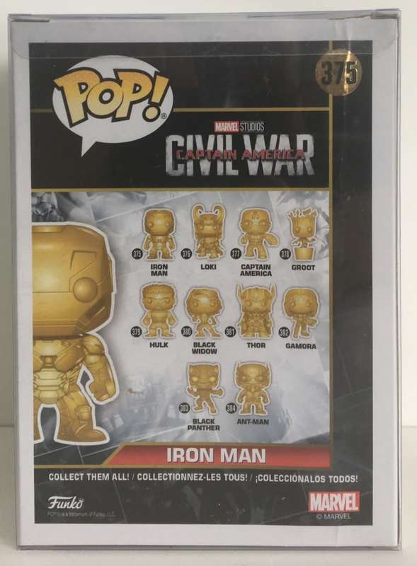 Funko Pop : Marvel Studios - Iron Man # 375 (Gold Chrome) Collectible Figure New!