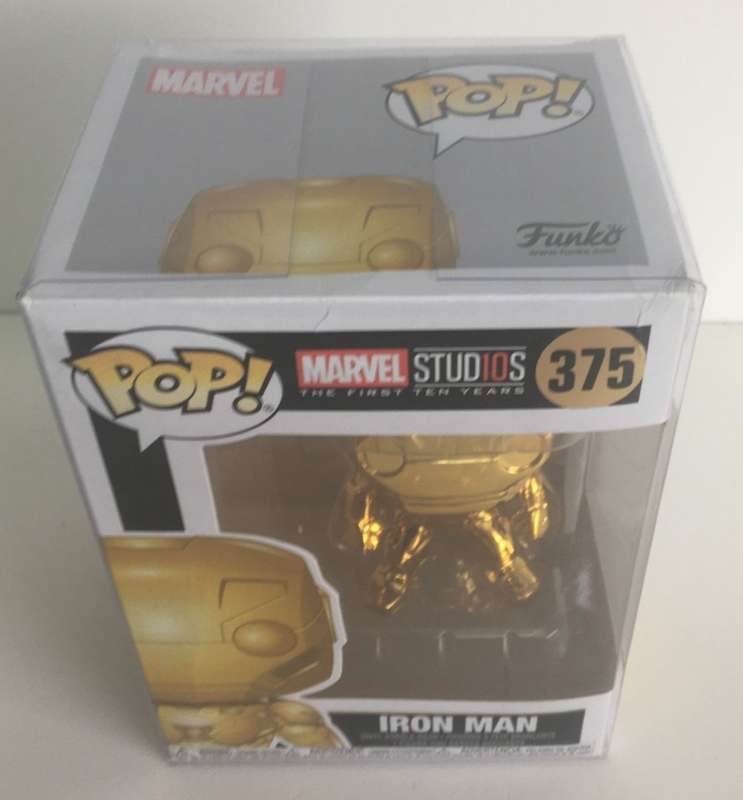 Funko Pop : Marvel Studios - Iron Man # 375 (Gold Chrome) Collectible Figure New!
