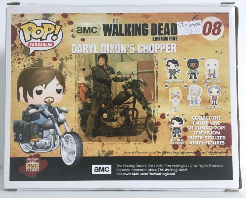 Funko Pop Rides: The Walking Dead - Daryl Dixon`s Chopper #08 Action Figure New!