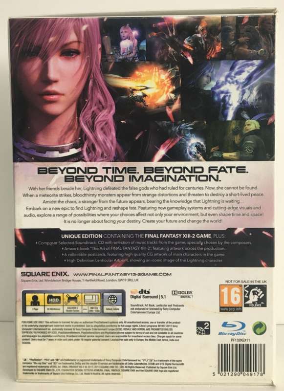 Final Fantasy XIII-2 Limited Collector`s Edition PS3 Great Condition! ( See Photos )