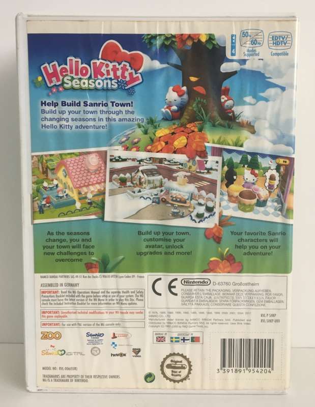 Hello Kitty Seasons Nintendo Wii Booklet Included Great Condition!