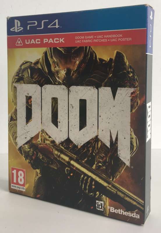 Doom UAC Pack PS4 Handbook & UAC Poster Included ( No Patches ) Very Good Condition!
