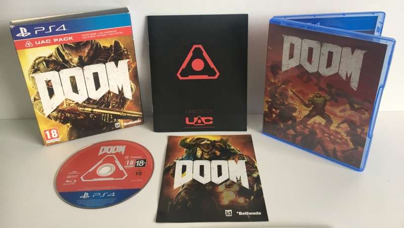 Doom UAC Pack PS4 Handbook & UAC Poster Included ( No Patches ) Very Good Condition!