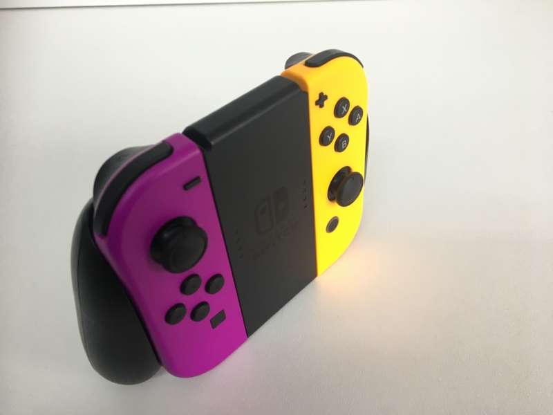 Nintendo Switch Original Joy-Con Pairs Neon Purple / Orange + Joy-Con Housing Great Condition!