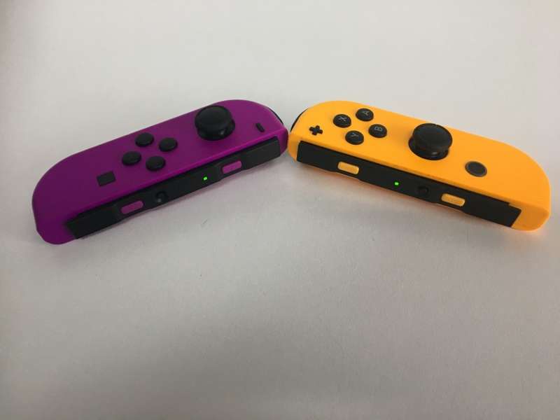 Nintendo Switch Original Joy-Con Pairs Neon Purple / Orange + Joy-Con Housing Great Condition!