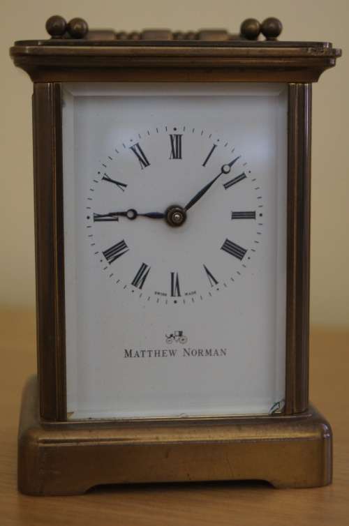 Exquisite! Matthew Norman Carriage Clock with box Working 100%
