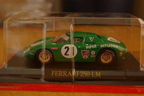 Ferrari 250 LM diecast 1:43 model car on base