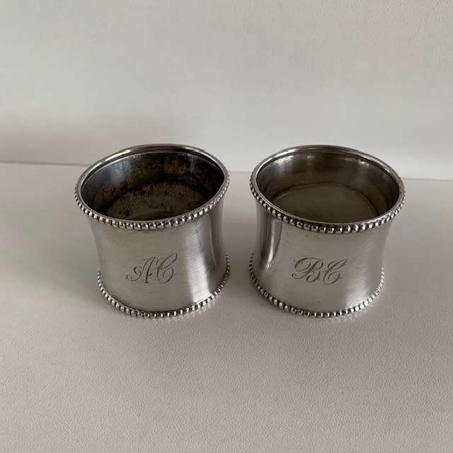Hallmarked silver Serviette rings