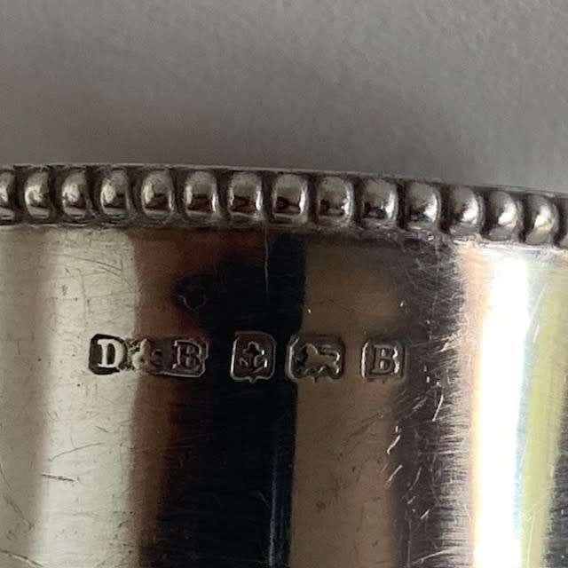 Hallmarked silver Serviette rings
