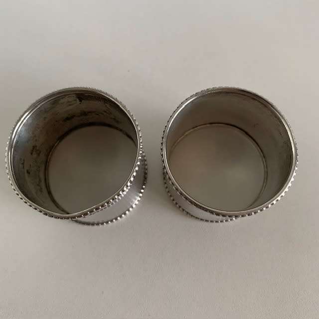 Hallmarked silver Serviette rings
